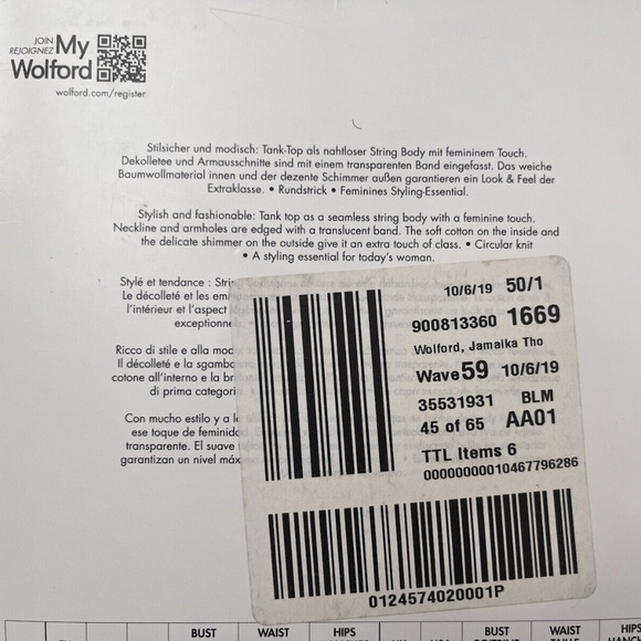 Women Wolford Bodysuit Jamaika String Body Shiny White Size Small - Picture 9 of 10